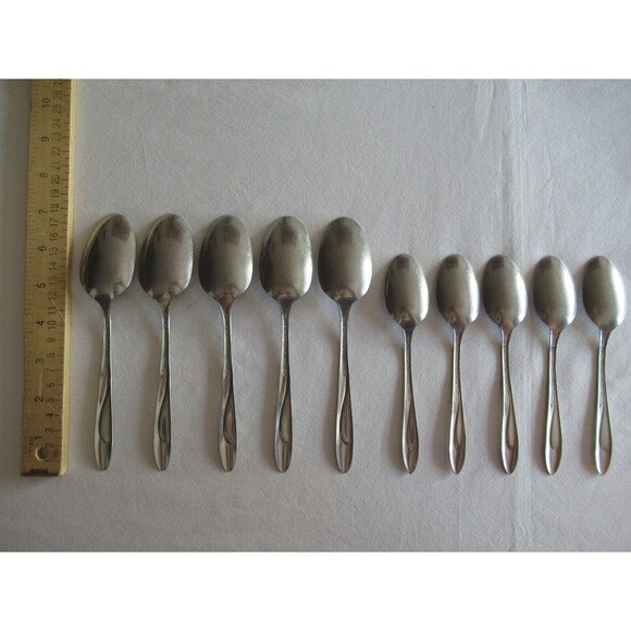 International Silver Stainless USA Americana Star 5 Teaspoons 5 Table Spoons - Picture 3 of 10
